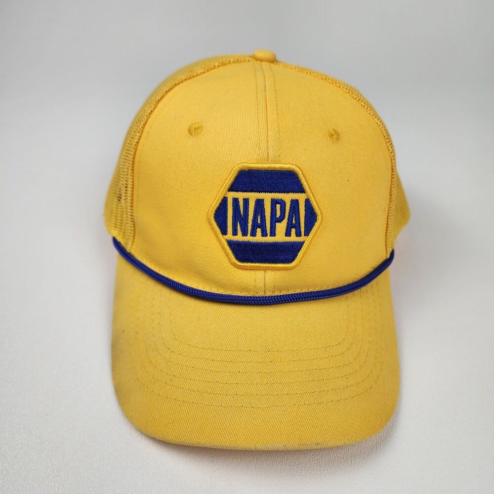NAPA Auto Parts 100th Anniversary Trucker Hat - Yellow Blue Cap